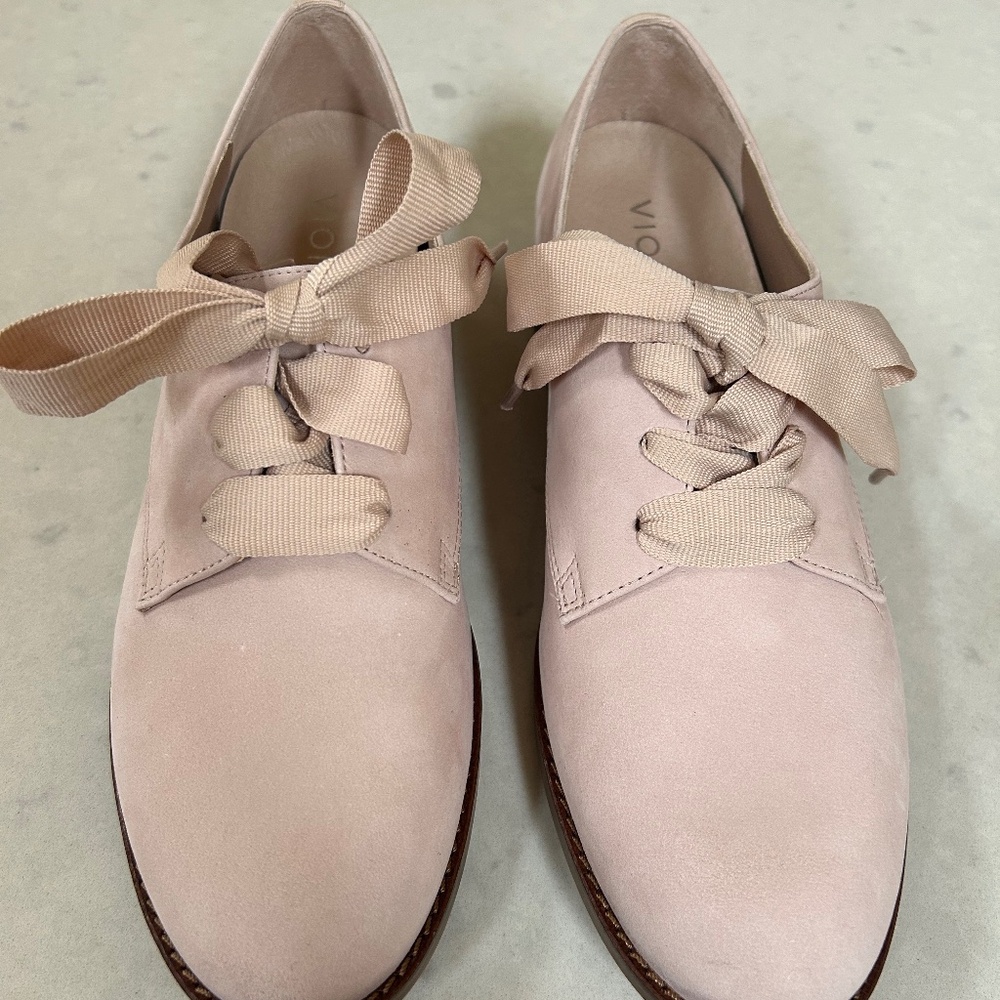 Vionic Women's Wise Evelyn Pink Nubuck Lace-Up Derby Shoes Size 8 (brand new)